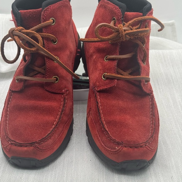 Lands' End Shoes - Lands End Ankle Boots Red Suede Ladies 93164 size 9